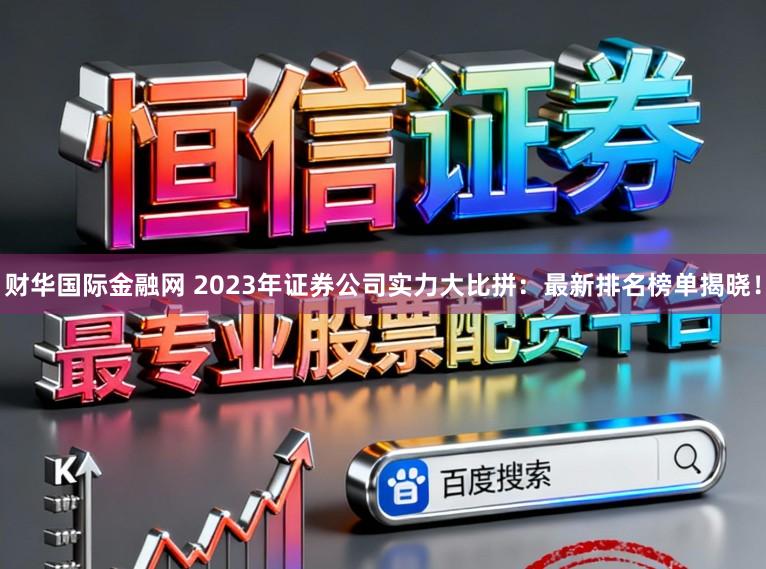 财华国际金融网 2023年证券公司实力大比拼:最新排名榜单揭晓!